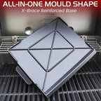 Cast Iron Griddle for Gas Grill Stove Top Plate Universal Flat Griddle Insert Stovetop Skillet Charcoal Electric Range Oven Large Cooking Pan Replacement Outdoor Camp Camping Part 23" x 16"