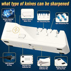 Professional Electric Knife Sharpeners with 100% Diamond Abrasives and Precision Angle Guides, Multifunctional 3-Stage Slots, Applicable to Straight Knife and Ceramic Knife
