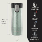 Contigo AUTOSEAL West Loop Vacuum-Insulated Stainless Steel Travel Mug with Easy-Clean Lid 16 oz