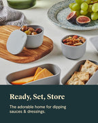 Caraway 4pc Dot Inserts - Dash Ramekins w/Lid - Easy to Store, Non Toxic - Perfect for Sauces, Garnish, & Small Snack or Sides
