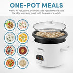 AROMA® 6-Cup (Cooked) / 1.5Qt. Bonded Granite® Rice & Grain Cooker, ARC-863NG