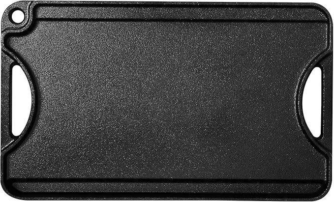 VEVOR Reversible Grill/Griddle, 14x8.5 inch Pre-Seasoned Cast Iron Griddle, Portable Rectangular Pan with Handle, Family Cookware for Indoor/Outdoor Stove Top Burner, Gas, Camping BBQ, Black