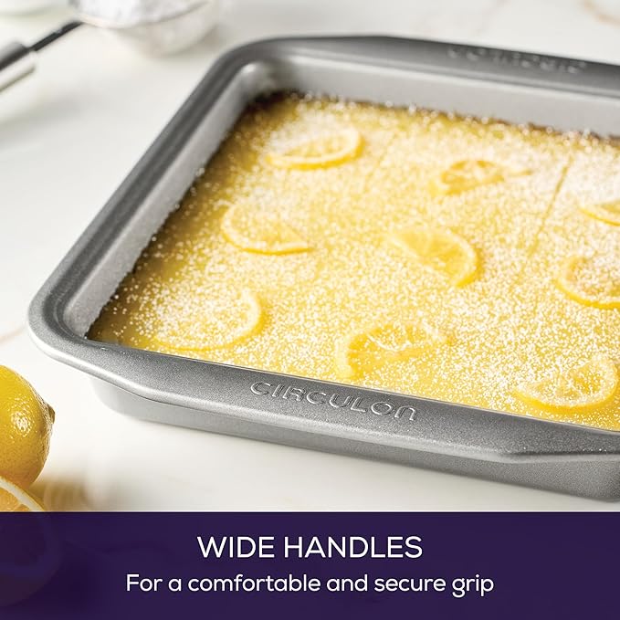 Circulon Nonstick Bakeware Baking Pan / Cake Pan, Square - 9 Inch, Gray