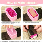 10 Pcs Onigiri Mold Set, Rice Mold Musubi Maker Mold Kit, Non Stick Musubi Maker Press Rice Ball Mold Shaker Donut Shaper Sushi Maker Tool for Kids Bento Lunch and Home DIY