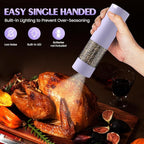 1 Pack Salt and Pepper Grinder- Gifts for Women Automatic Battery Purple Pepper Mill Shakers Kitchen Accessories Cooking for Mom, Adjustable Coarseness Salt Pepper Shakers
