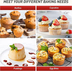 Socisen 2 Pack 24 Cups Silicone Mini Muffin Pan with Metal Reinforced Frame Silicone Molds Cupcake Cake Baking Cheesecake Pans Cookie Baking Chocoflan Cupcake Mold Mini Bundt Cake Pan Women Gift