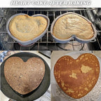 Heart Shaped Cake Pans 8 Inch – 1 PCS Nonstick Silicone Heart Cake Pan for Baking, Oven & Microwave Safe Molds – Durable, Easy-Clean Matte Surface - Grade Novelty Shaped Cake Pans (Grey)