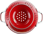 Calypso Basics by Reston Lloyd Powder Coated Enameled Colander, 1 Quart, Red