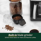 Cuisinart Coffee Center Grind and Brew Plus, Built-in Coffee Grinder, Coffeemaker and Single-Serve Brewer with 6oz, 8oz and 10oz Serving Size, Black/Silver, SS-GB1NAS