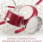Rachael Ray Create Delicious Aluminum Nonstick Steam Set, 3-Quart, Red Shimmer