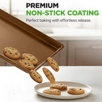 NutriChef 8-Pack Nonstick XL Cookie Sheets for Baking - 22" x 16" Extra Large Carbon Steel Oven Baking Trays - Non Stick Coating, Stackable Baking Pans