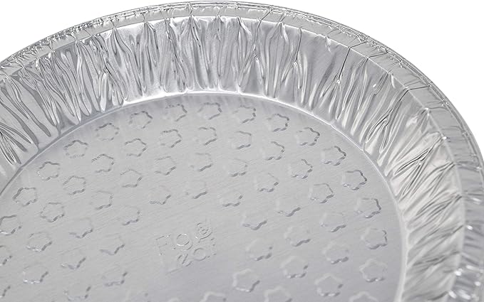 Fig & Leaf (60 Pack) Premium 9-Inch Pie Pans l Disposable Aluminum Foil l Heavy-Duty l Tin Plates for Tart Quiche Pies