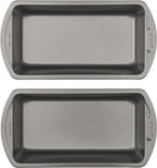 GoodCook Nonstick Loaf Pan 8 x 4-Inch Heavy-Duty Steel Bakeware with Easy-Clean Non-Stick Coating, Oven & Dishwasher Safe Pan for Meatloaf Breads Lasagnas Casseroles & More, Set of 2, Gray