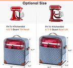 BAGSPRITE Stand Mixer Cover with Appliance Sliders Base Compatible with KitchenAid Mixer-Storage Bag for 4.5/5 Quart with Pockets for Kitchen Aid Accessories and Attachments