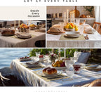 Leetaltree Gold Placemats Set of 4 - Heat Resistant Non-Slip Place mats for Dining Table, Washable Durable PVC Vinyl Woven Table Mats(Luxury Gold, 4)