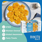 BāKIT Box Hexagon Honeycomb Sugar Cookie Decorating Kit – STEM Baking Gift for Kids Ages 5–12, Homeschool Geometry & Bee Habitat Activities, Educational Cookie Kit for Boys & Girls