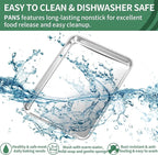 Baking Sheets Set of 2, HKJ Chef Cookie Sheets 2 Pieces & Stainless Steel Baking Pans & Toaster Oven Tray Pans, Rectangle Size 18 x 13 x 1 inch, Non Toxic & Healthy & Easy to Clean