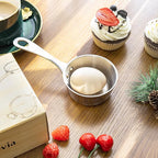Macevia Mini Sauce Pan,18/10 Stainless Steel Butter Warmer Small Pot Cooking with Handle, Multipurpose Use for Home Kitchen or Restaurant (5oz/150ml) - Silver