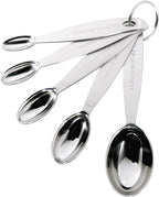 Cuisipro Stainless Steel Measuring Spoon Set Silver, Standard