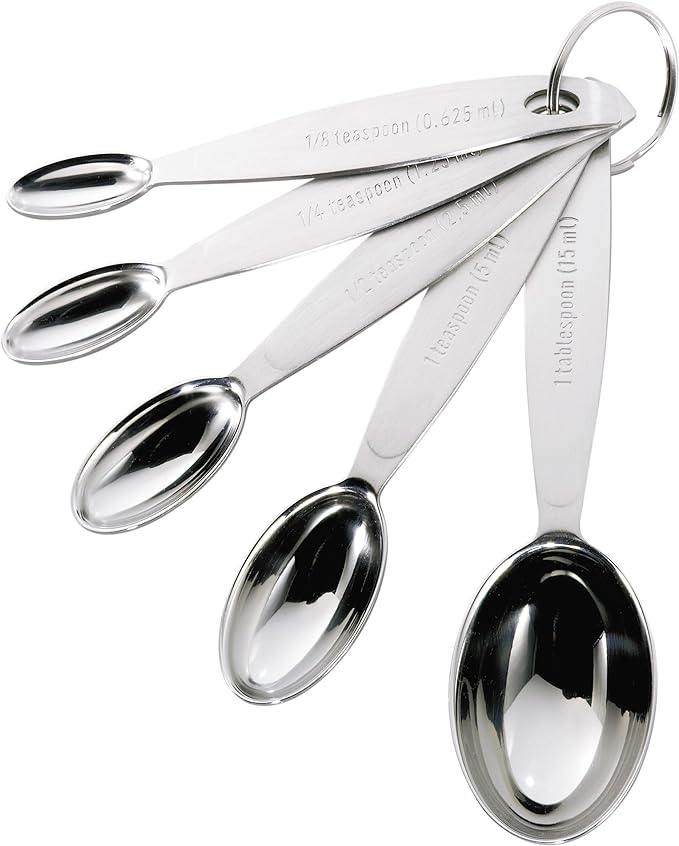 Cuisipro Stainless Steel Measuring Spoon Set Silver, Standard