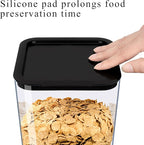 Cereal Dispenser Countertop, 5L Kitchen Organization Cereal Containers Storage, Desktop Candy Dispenser Plastic Cereal Dispenser, Snack Containers Can Hold Granola, Dry Food, Grain (Black, 1Pc)