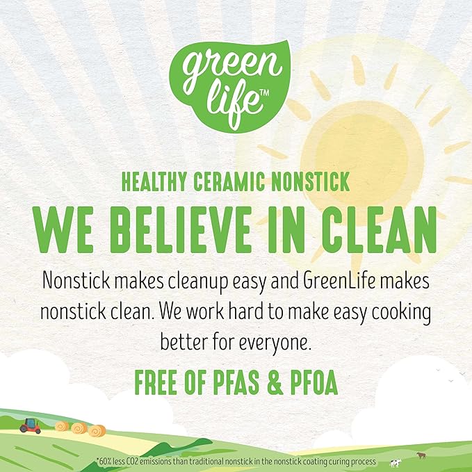 GreenLife 20” Extra Large Electric Griddle, Non-Toxic PFAS & PFOA-Free Ceramic Nonstick, Temperature Control, Quick Even Heating, Removable Drip Tray, Pancakes, Eggs, Sausage, Easy Clean, Turquoise