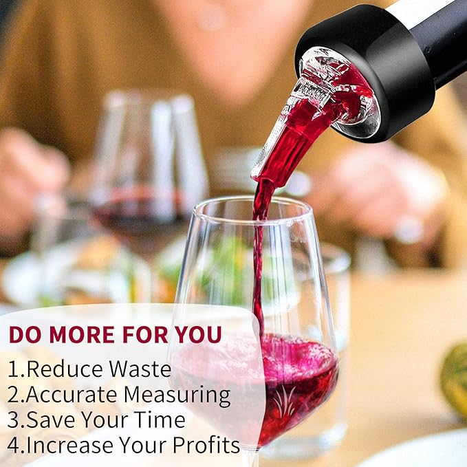 SuproBarware Automatic Measured Bottle Pourer Liquor Bottle Pourer Quick Shot Dispenser 1oz Liquor Pour Spout for Alcohol,Wine,Spirits, Home Bar Kitchen Tools 25 Pack