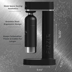 FIZZIT Fizz & Flavor Power Bundle | Soda Maker with 12-Flavor Drink Mix Variety Pack & 2 CO? Cylinders | Customizable Carbonation, Eco-Friendly, No Electricity Needed