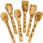 Nightmare Wooden Spoons for Cooking Before Christmas - Wooden Utensil Set with Spatulas & Spoons, Heat-Resistant, Eco-Friendly Kitchen Utensils for Non-Stick Cookware