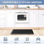 4/5 Inch Thick Kitchen Mats for Floor, StepRite Kitchen Rug for Standing Desk, Non-Slip, Thicker, Stain & Water Resistant, Comfort Anti Fatigue Floor Mat for Home, Kitchen, Office - Black,54 * 22''