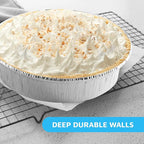 MontoPack 7” Round 40 Pack Aluminum Foil Pans with Clear Lids | Disposable Containers with Straight Walls for Storing, Baking, Meal Prep & Reheating | Freezer & Oven Safe, Recyclable