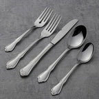 Oneida B552004C True Rose Everyday Flatware Dinner Spoons, Set Of 4, 6.75" L x 1.6" W