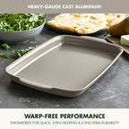 GreenPan Premiere Ovenware Healthy Ceramic Nonstick 13" x 9" Quarter Sheet Baking Pan, PFAS-Free, Warp-Free Bakeware, Durable Quick Heating, Oven & Broiler Safe to 600F, Dishwasher Safe, Taupe