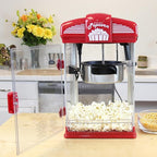 West Bend Stir Crazy Movie Theater Popcorn Popper, Gourmet Popcorn Maker Machine with Nonstick Popcorn Kettle, Measuring Tool and Popcorn Scoop for Popcorn Machine, 4-Qt., Red