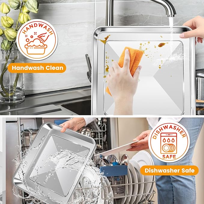 11.77" × 11.77" Toaster Oven Pan for Breville Smart Oven BOV800XL, Smart Oven Plus BOV810BSS, Smart Oven Pro BOV845BSS, Smart Oven Air BOV900BSS, Fits for Ninja SP100 SP101 SP201 Air Fry Oven