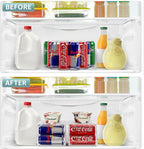 Sorbus Skinny Soda Can Organizer for Refrigerator - Stackable Slim Can Holder Dispenser with Lid for Fridge, Pantry, Freezer - BPA-Free, Clear Design, Drink Organizer for Fridge (2-Pack)