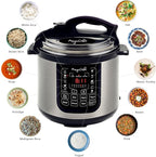 Megachef MCPR120A 8 Quart Digital Pressure Cooker with 13 Pre-set Multi Function Features, Stainless Steel
