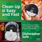 Mindful Design Pizza Cutter Wheel with Protective Blade Cover, Easy to Clean and Dishwasher Safe Handheld Pizza Slicer
