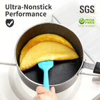Nonstick Saucepan Set - 1.5 Quart and 2.5Quart,Ultra Non Stick Sauce Pan Small Pot with Glass Lid,Great for Home Kitchen Restaurant,Black