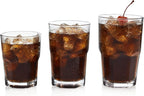 Libbey Boston Tumbler, Rocks, and Juice Glasses, 18 Piece Classic Stackable Glass Cups Set, Versatile, Kitchen Drinking Glasses Set for Everyday Use