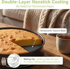 USLAI Springform Pan, 4/6/7/8/9/10 Inch Nonstick Cheesecake Pan with Removable Bottom, Easy to Clean, Ideal for Baking Cakes, Pies and Quiches - 7 Inch