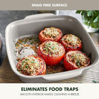 GreenPan Premiere Ovenware Healthy Ceramic Nonstick 8" Square Cake Baking Pan, PFAS-Free, Warp-Free Bakeware, Durable Quick Heating, Oven & Broiler Safe to 600F, Dishwasher Safe, Taupe