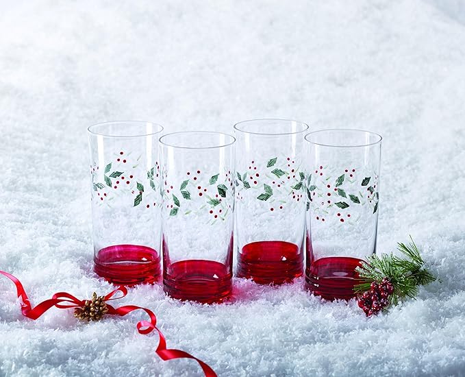 Pfaltzgraff Winterberry Cooler Glasses (20-Ounce, Set of 4)