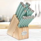Hampton Forge EpicurePistachio–17Piece BlockSet, 17-Piece, Pistachio