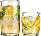 Glaver's Ice Cold Set of 8 Drinking Glasses 4-20 Oz Highball Glasses, and 4-13 Oz Whiskey Glass Cups For Everyday Home Use Water glasses, Beer, Juice, Cocktail.