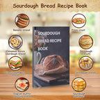 Angadona Sourdough Starter Kit, Sourdough Bread Baking Supplies, 40oz Sourdough Starter Jar, 9" Round & 10" Oval Silicone Bread Proofing Baskets Set, Bread baking tools,Silicone bread Sling