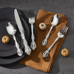 Oneida Silverware Set, Michelangelo Fine Flatware 4-Piece Salad Forks Set, Service For 4, 18/10 Stainless Steel, Mirror Finish, Dishwasher Safe, Home And Kitchen Utensils (Silver, 4 Piece)