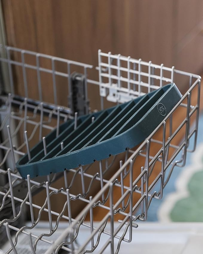 The Silicone Kitchen Silicone Roasting Rack Pan Extra Large, Dishwasher Safe, BPA Free, Non-Toxic, 7 in by 10.75 in, Navy, 2 Pack