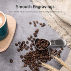 Coffee Scoop: U-Taste 18/8 Stainless Steel Measuring Coffee Scoop 2 tablespoon, Short Handled Measure Scooper for Ground Coffee, Bean in Canister (Silver, 2Tbsp/30ml)