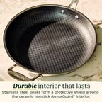 Cuisinart FusionPlus Hybrid Nonstick Stainless Steel Cookware, 12-Inch Everyday Pan with Cover, PFAS-Free PURELYSEAR Ceramic Technology, Scratch Proof, Wide Grip Handles, Dishwasher Safe